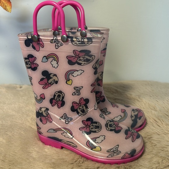 Disney Pink Minnie Mouse Kids Rain Boots size 9 - Picture 6 of 6